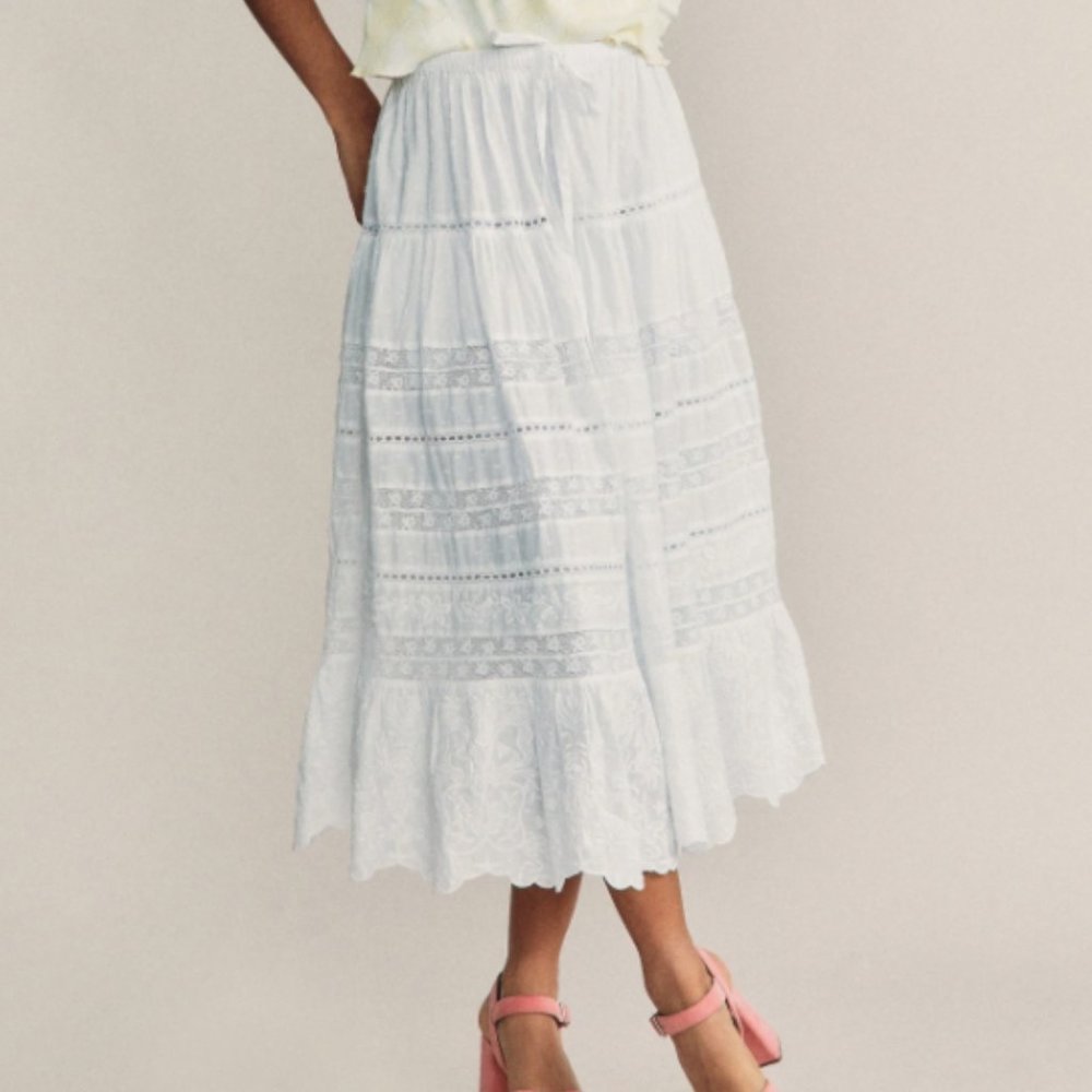 Brand New Love Shack Fancy Donna Midi Skirt
